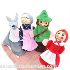 Catnew Little Kids Play Toys Red Riding Hood and Wolf Fairy Story Play Game Finger Puppets Toys Set B0788PCYTX